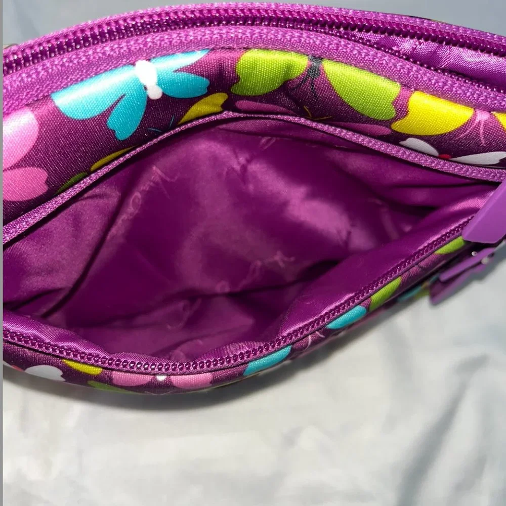 Vera Bradley Purple Butterfly Accessory Pouch